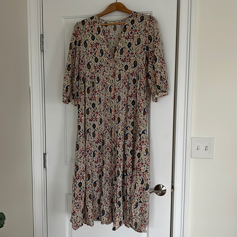 Zara printed long dress, size M
